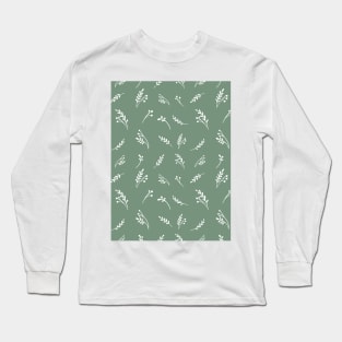 Pattern with herbs and flowers Long Sleeve T-Shirt